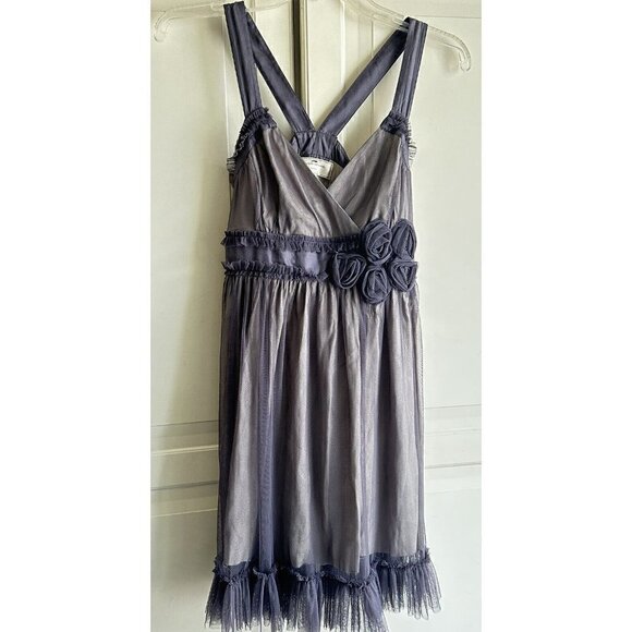 Womens Spirited Away Gray Dress Anthropologie Moulinette Soeurs Size 2‎ POCKETS - Picture 1 of 13